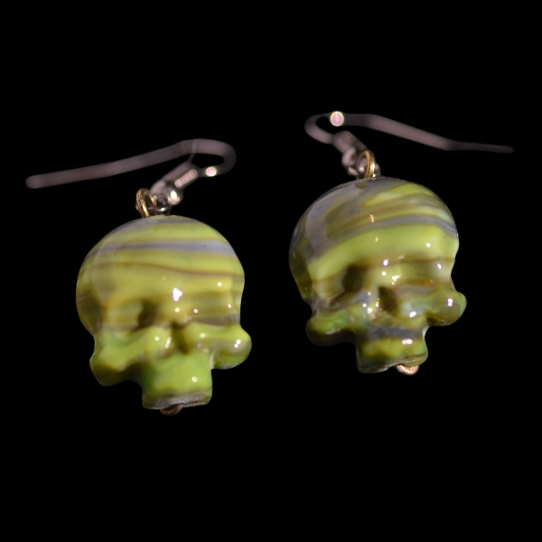 boucles d'oreilles crâne uranus