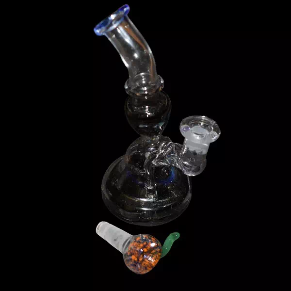 Bang en verre soufflé - modèle black uv - Type bang droit