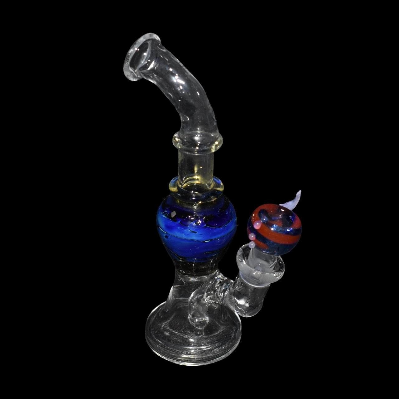 Bang en verre soufflé - modèle bulle noire elect - Type bang droit