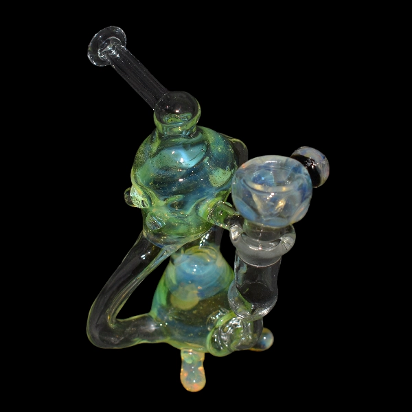 Bang en verre soufflé - modèle ghost glue - Type recycler