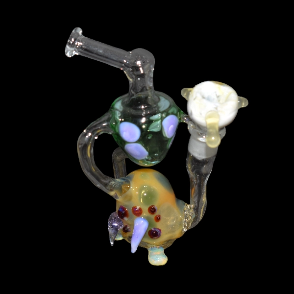 Bang en verre soufflé - modèle oeuf yoshi - Type recycler
