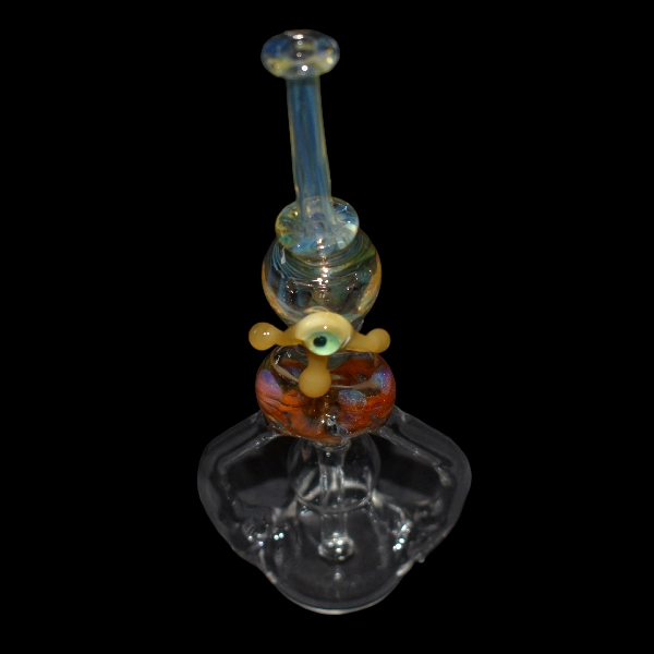 Bang en verre soufflé - modèle démon oeil uv - Type bang droit