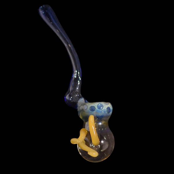 Bang en verre soufflé - modèle argent tentacules - Type bubbler