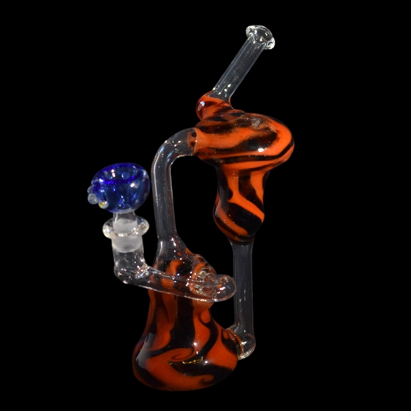 Bang en verre soufflé - modèle black red  - Type recycler
