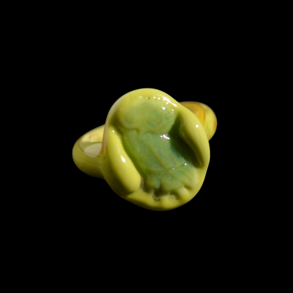 bague aus Murano-Glas chouette verte