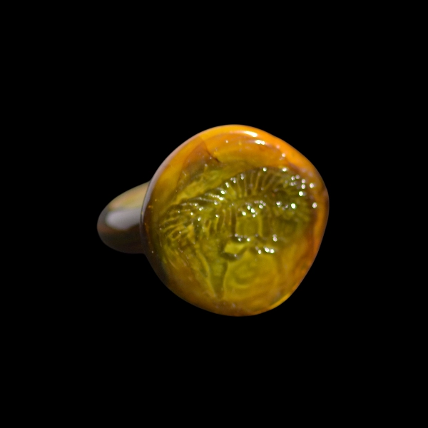 bague aus Murano-Glas mushroom brown
