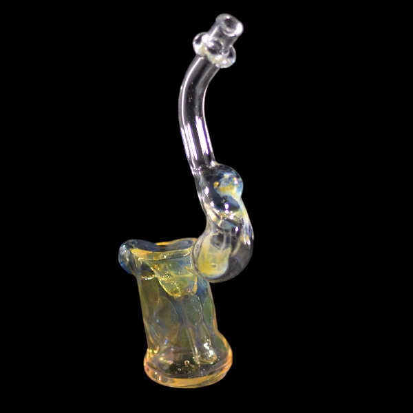 Bang en verre soufflé - modèle gold éclair - Type bubbler