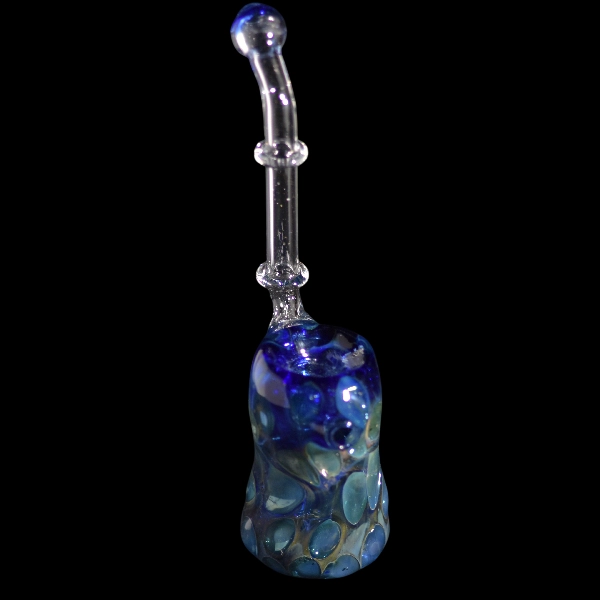 Bang en verre soufflé - modèle bulles green gold - Type bubbler