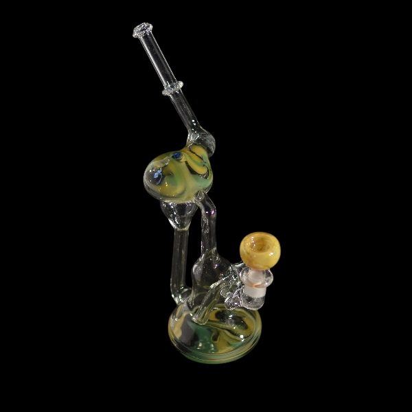 Bang en verre soufflé - modèle jah rastafari - Type recycler