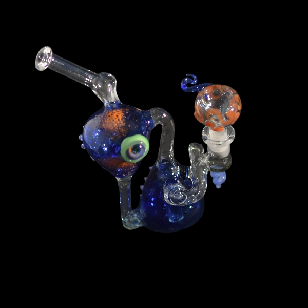 Bang en verre soufflé - modèle œil comète - Type recycler