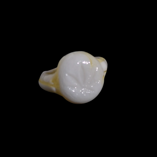 bague aus Murano-Glas blanche 420