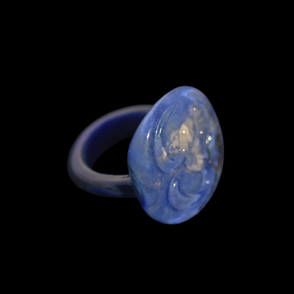 bague aus Murano-Glas zen bleu