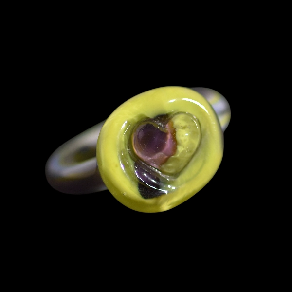 bague aus Murano-Glas coeur dual