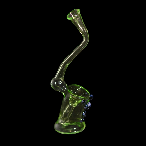 Bang en verre soufflé - modèle vert adam - Type bubbler